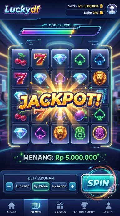 Cuplikan layar menu unduhan luckydf untuk perangkat Android